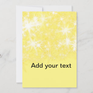 Invitation Étoiles scintillantes de paillettes jaunes simples