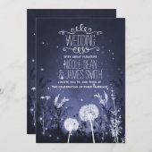 Invitation Étoiles Sky Twilight Enchantées & Mariage Foliage (Devant / Derrière)