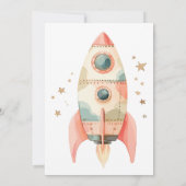 Invitation Étoiles spatiales et astronautes Anniversaire de e (Dos)