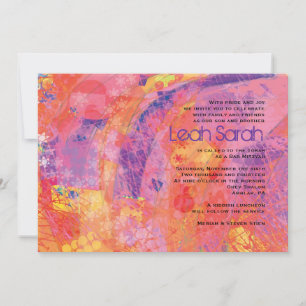 INVITATION ÉTOILES TEXTURÉES CARTON D'INVITATION POUR BAT MIT