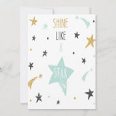 Invitation Etoiles, Twinkle Twinkle Little Star Baby shower (Dos)