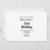 Invitation Étoiles Violettes Avec Message Photo Anniversaire  (Dos)