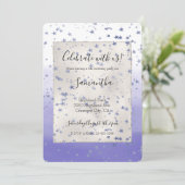 Invitation Étoiles violettes Ombre (Debout devant)