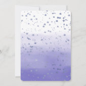 Invitation Étoiles violettes Ombre (Dos)