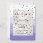 Invitation Étoiles violettes Ombre (Devant)