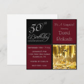 Invitation Étonnez la cinquantième fête d'anniversaire (Devant / Derrière)