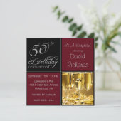 Invitation Étonnez la cinquantième fête d'anniversaire (Debout devant)