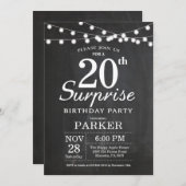 Invitation Étonnez le 20ème tableau d'invitation (Devant / Derrière)