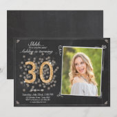 Invitation Étonnez le 30ème cru de tableau d'invitation (Devant / Derrière)