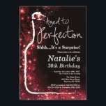 Invitation Étonnez le 30ème vin d'anniversaire âgé au rouge<br><div class="desc">Étonnez la 30ème invitation d'anniversaire de vin. Âgé à la perfection. Parties scintillantes noires et rouges. Vin rouge. Invitation d'échantillon de vin. Noir et parties scintillantes Champagne d'or. 18ème 20ème 21ème 30ème quarantième cinquantième soixantième soixante-dixième quatre-vingtième quatre-vingt-dixième 100th, tous âges. Pour davantage de personnalisation, cliquez sur svp la "personnaliser il"...</div>