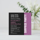 Invitation ÉTONNEZ le rose lilas moderne W595 du 25ème (Debout devant)