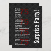 Invitation ÉTONNEZ le rouge blanc noir v3 du (Devant / Derrière)