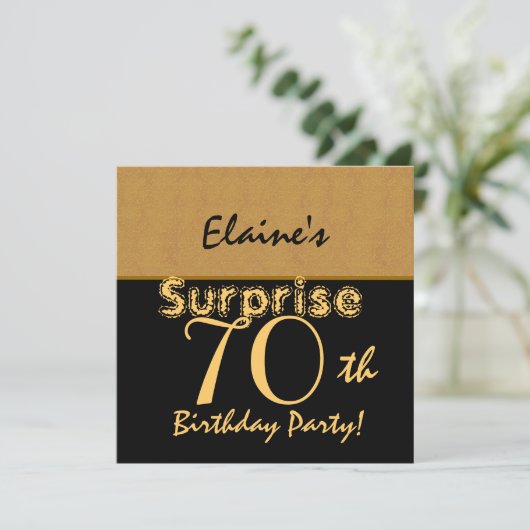 Invitation ÉTONNEZ le soixante-dixième or d'anniversaire et (Debout devant)