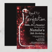 Invitation Étonnez le soixante-dixième vin d'anniversaire âgé (Devant / Derrière)