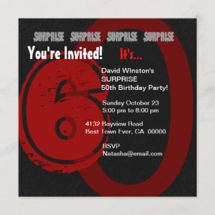 Invitation ÉTONNEZ le soixantième W204 rouge et noir