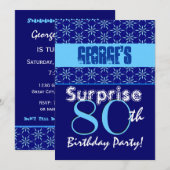 Invitation ÉTONNEZ les étoiles bleues W1431 du (Devant / Derrière)