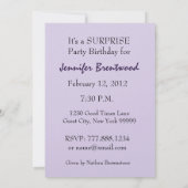 Invitation ÉTONNEZ les quatre-vingt-dixième roses de pourpre (Dos)