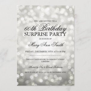 Invitation Étonnez les soixantième lumières de parties