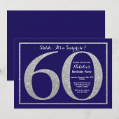 Invitation Étonnez les soixantième parties scintillantes (Devant / Derrière)