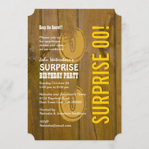 Invitation ÉTONNEZ n'importe quel bois vintage B01