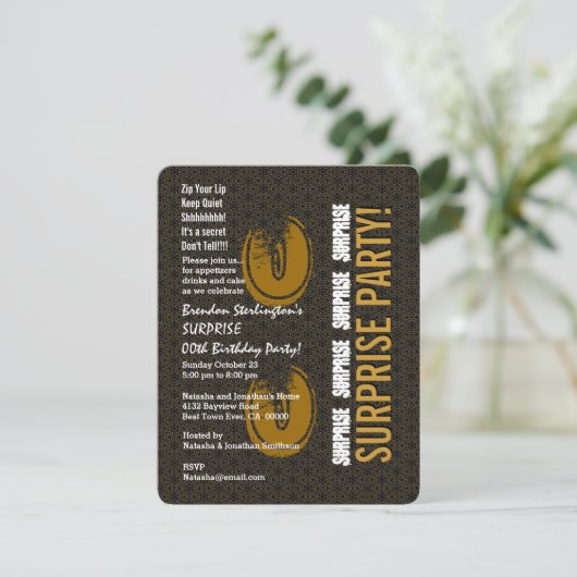 Invitation ÉTONNEZ n'importe quels noir et or A07 (Debout devant)