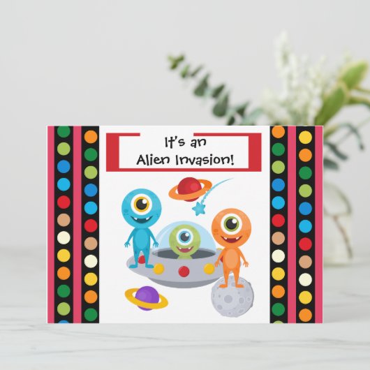 Invitation étrangère faite sur commande (Debout devant)