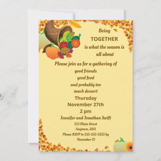 Invitation Être ensemble (Devant)