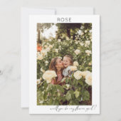 Invitation Être Ma Demoiselle D'Honneur Photo Proposition Cal (Devant)