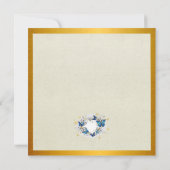 Invitation Être transformé Cité Coeur et Papillons Bleus (Dos)