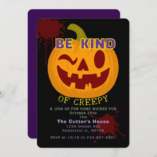 Invitation Être Un Peu Déplaisant (Devant / Derrière)