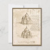 Invitation Étude de cathédrale architecturale de Léonard de V (Devant)