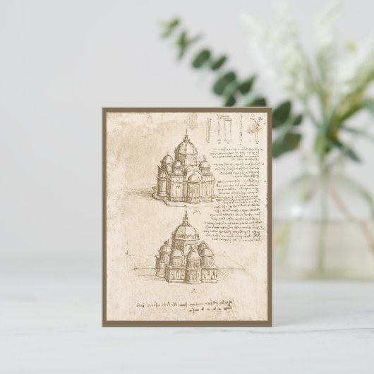 Invitation Étude de cathédrale architecturale de Léonard de V (Debout devant)