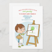 Invitation Étude pour peindre l'invitation (Devant / Derrière)