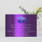 Invitation Étudiant de la fête de fin d'études Purple Blue Ca (Debout devant)