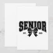 Invitation Étudiant de la promotion 2025 Vintage  (Devant / Derrière)