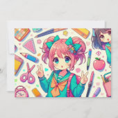 Invitation étudiant en anime (Devant)