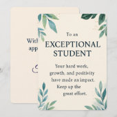 Invitation Étudiant exceptionnel - Enseignant inspirant Apcip (Devant / Derrière)
