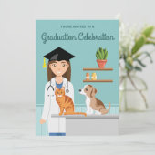 Invitation Étudiant Vétérinaire Diplôme Vétérinaire DVM Diplô (Debout devant)