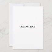 Invitation Étudiants floraux Typographie de l'infirmière (Dos)