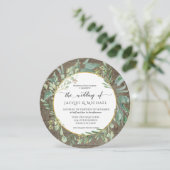 Invitation Eucalpytus Rustique Mariage d'aquarelle de feuilla (Debout devant)