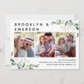 Invitation Eucalyptus 3 Photo Code QR Mariage (Devant)