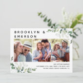 Invitation Eucalyptus 3 Photo Code QR Mariage (Debout devant)