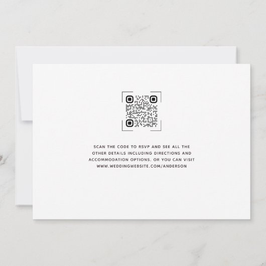 Invitation Eucalyptus 3 Photo Code QR Mariage (Dos)