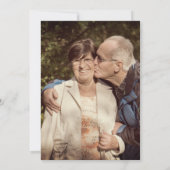 Invitation Eucalyptus 50e anniversaire Mariage Photo Gold (Dos)