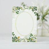 Invitation Eucalyptus à budget vierge en mariage vert et or (Debout devant)