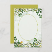 Invitation Eucalyptus à budget vierge en mariage vert et or (Devant / Derrière)