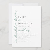 Invitation Eucalyptus a décidé sur Forever QR Code Mariage (Devant)