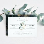 Invitation Eucalyptus Ampersand Gold Green Mariage