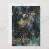 Invitation Eucalyptus Ampersand Gold Green Mariage (Dos)