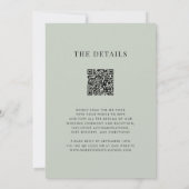 Invitation Eucalyptus Ampersand Monogram QR Code Mariage (Dos)